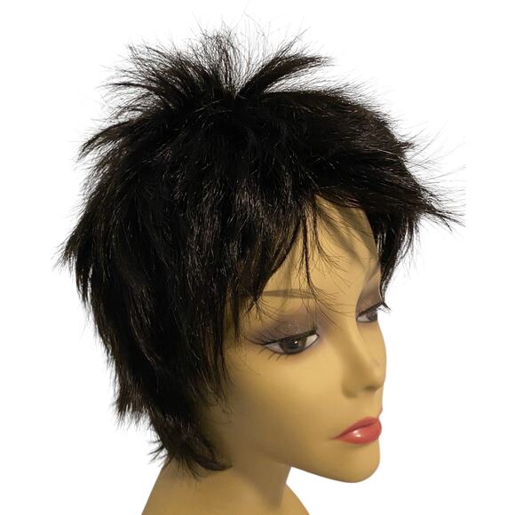 Spikey Razor Layered Wig Jet Black for Women One Size NWT - Picture 14 of 15